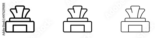 Wipes pack icons. modern minimalist symbol outline vector flat style
