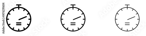 Stop watch icons. modern minimalist symbol outline vector flat style