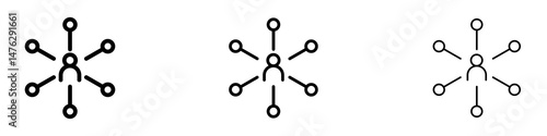 Stakeholders icons. modern minimalist symbol outline vector flat style