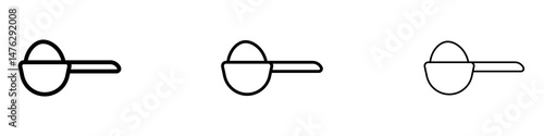 Scoop icons. modern minimalist symbol outline vector flat style