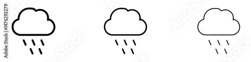 Rainy icons. modern minimalist symbol outline vector flat style