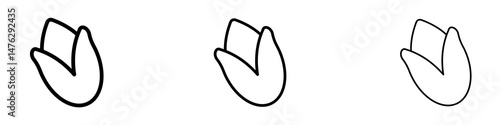 Pistachio icons. modern minimalist symbol outline vector flat style