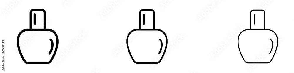 Fototapeta premium Nail polish icons. modern minimalist symbol outline vector flat style
