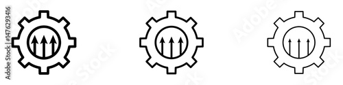 Improvement icons. modern minimalist symbol outline vector flat style