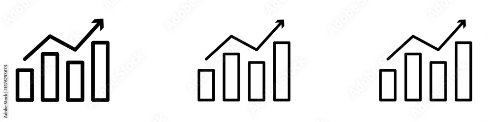 Graph icons. modern minimalist symbol outline vector flat style Graph icons. modern minimalist symbol outline vector flat style