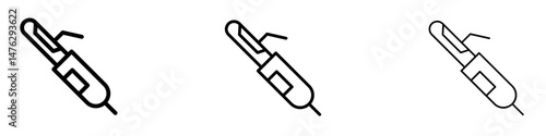 Hair curler icons. modern minimalist symbol outline vector flat style