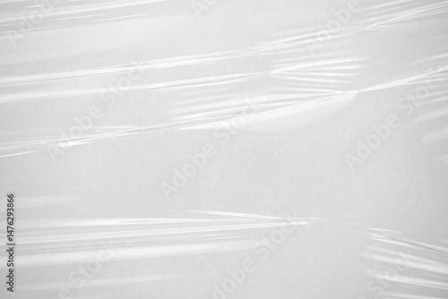 Abstract white plastic film wrap texture background