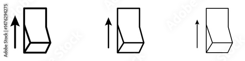 Electric switch icons. modern minimalist symbol outline vector flat style