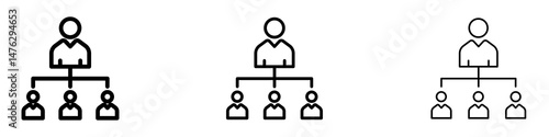 Department head icons. modern minimalist symbol outline vector flat style