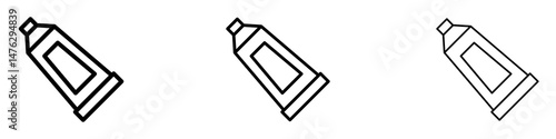 Cream tube icons. modern minimalist symbol outline vector flat style