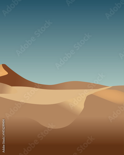 desert with clear sky suitable for Arabic background