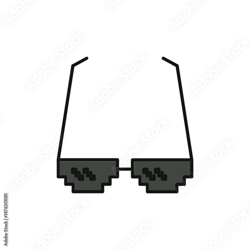 Retro Sunglasses Icon for Vintage Fashion Style.