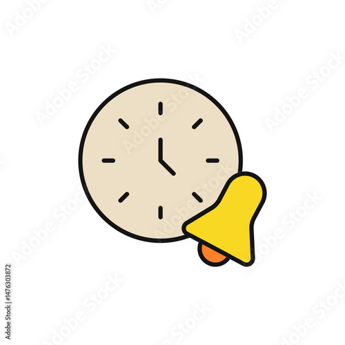 Retro Alarm Clock Icon for Timeless Routine.