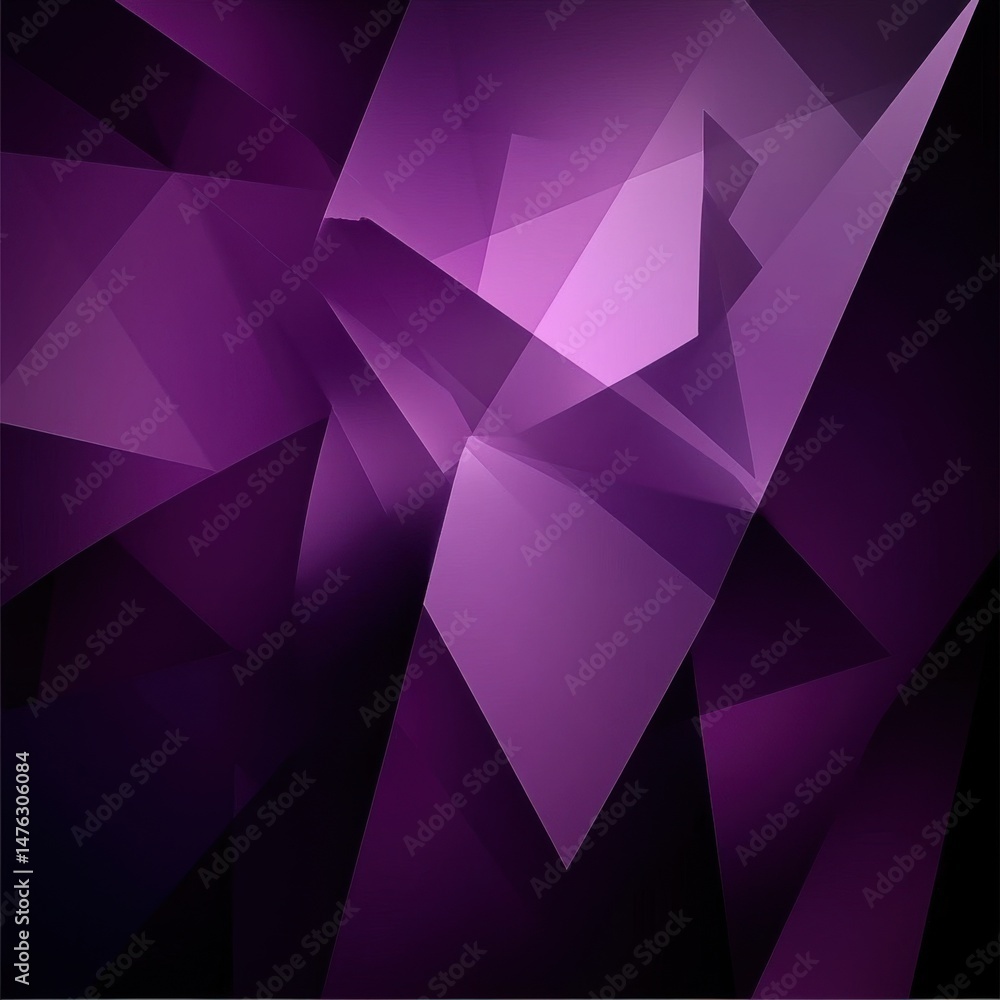 Obraz premium Abstract purple geometric shapes background with overlapping triangles and polygons in a modern design
