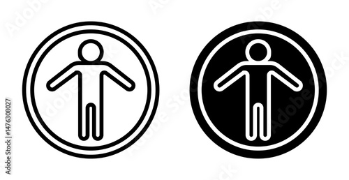 Universal access flat illustration of vector icon on white background.