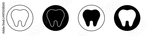 Teeth flat illustration of vector icon on white background.