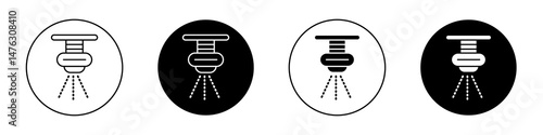 Sprinkler flat illustration of vector icon on white background.