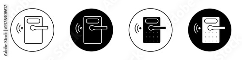 Nfc lock flat illustration of vector icon on white background.