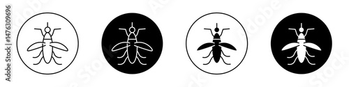 Mosquito flat illustration of vector icon on white background.