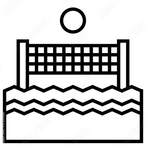 Water volley ball icon
