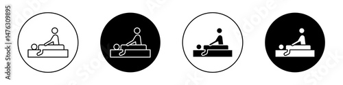 Massage flat illustration of vector icon on white background.