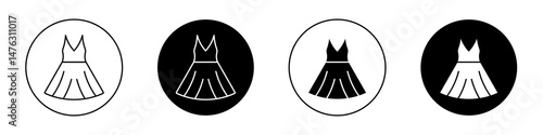 Dress flat illustration of vector icon on white background.
