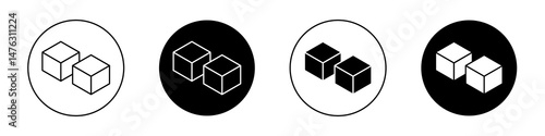Cubes flat illustration of vector icon on white background.