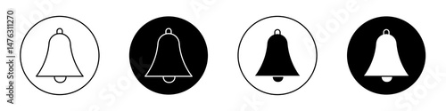 Cowbell flat illustration of vector icon on white background.