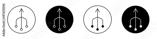 Consolidation flat illustration of vector icon on white background.