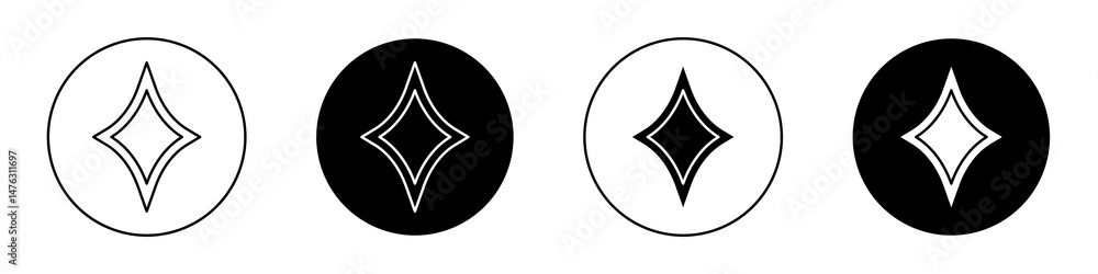 Fototapeta premium Card-diamond flat illustration of vector icon on white background.
