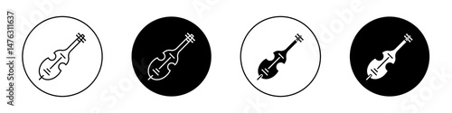 Cello flat illustration of vector icon on white background.