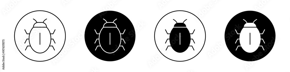Fototapeta premium Bugs flat illustration of vector icon on white background.