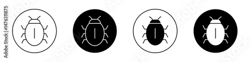 Bugs flat illustration of vector icon on white background.