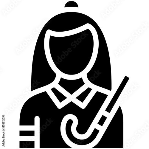 Hockey Player Female Icon