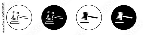 Auction flat illustration of vector icon on white background.