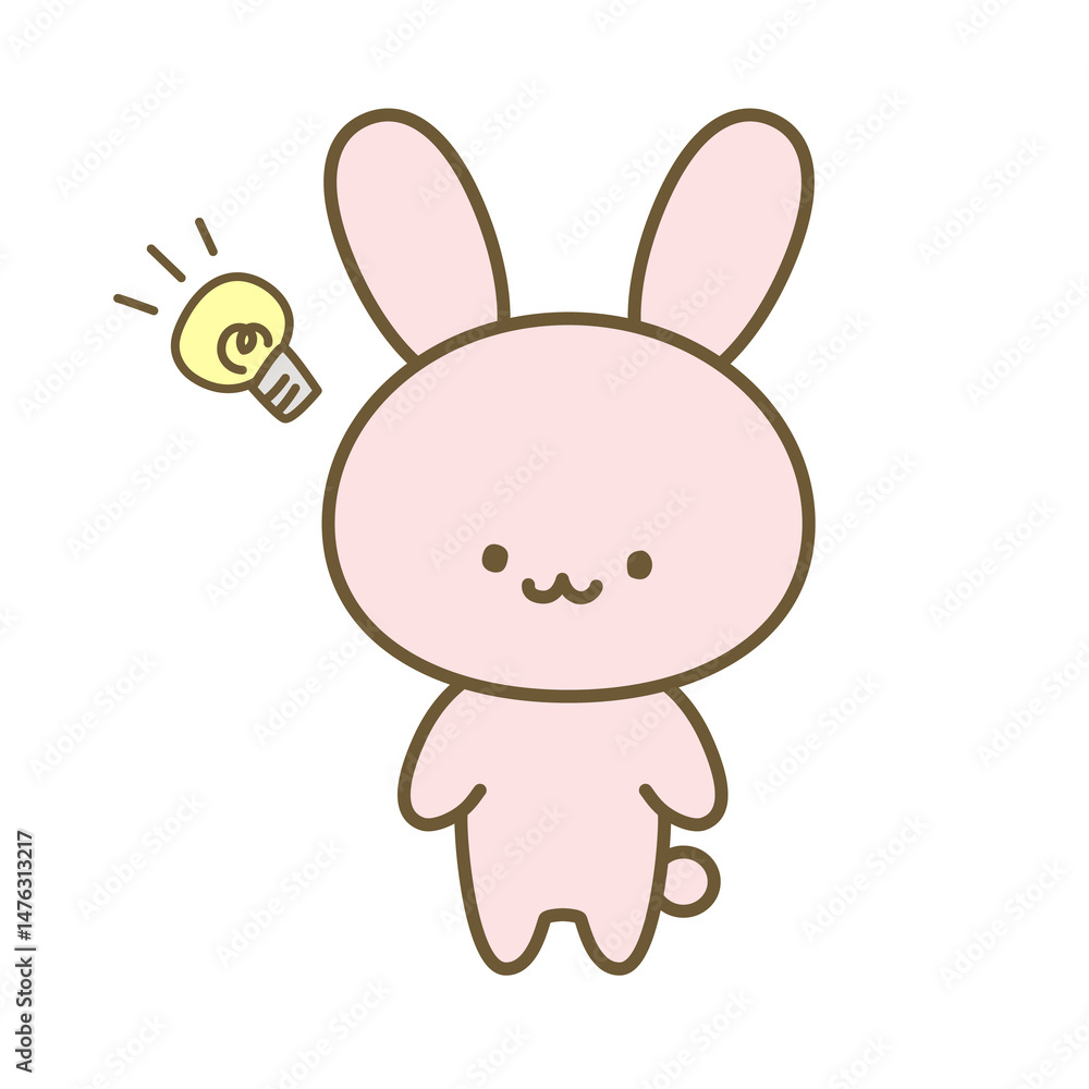 Fototapeta premium ひらめくこうさぎ