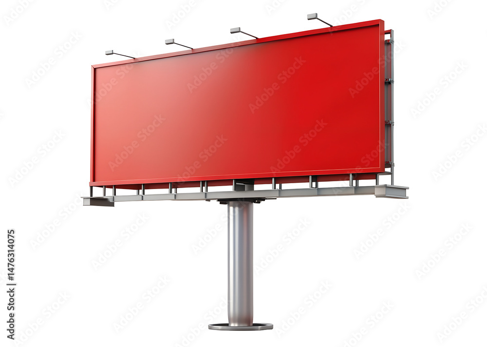 Obraz premium red bill board clipart png image on transparent background