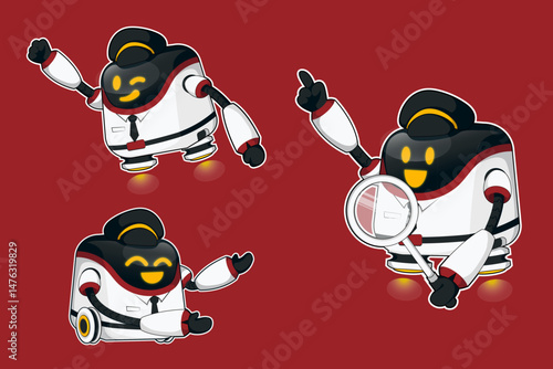 Train maskot vector illustration