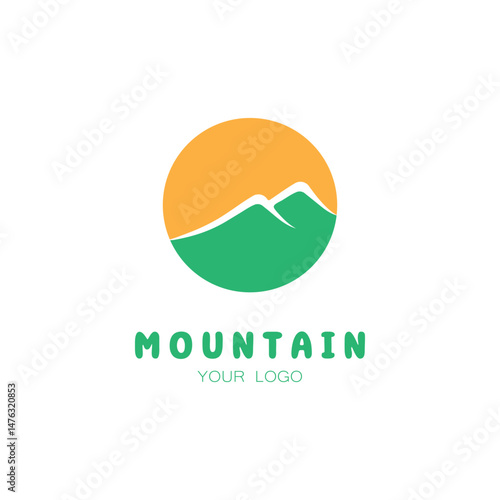 mountain icon vector illustration template design