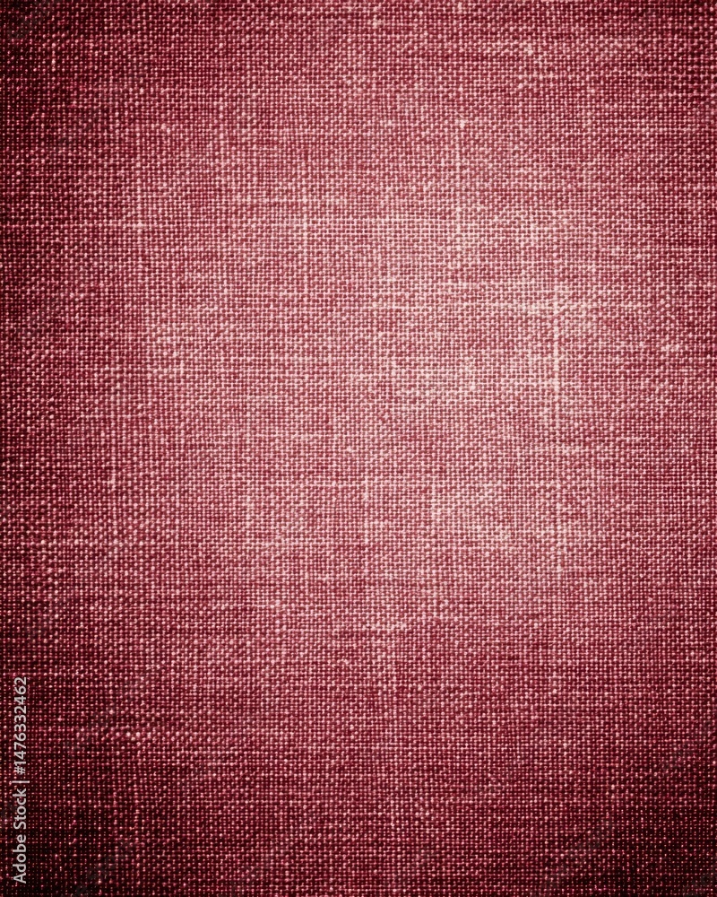 Fototapeta premium Close up of maroon fabric texture background with visible weave in studio shot for design element use