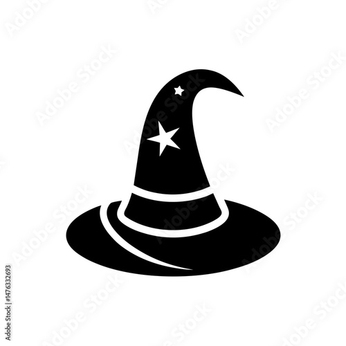 wizard hat fantasy icon vector illustration