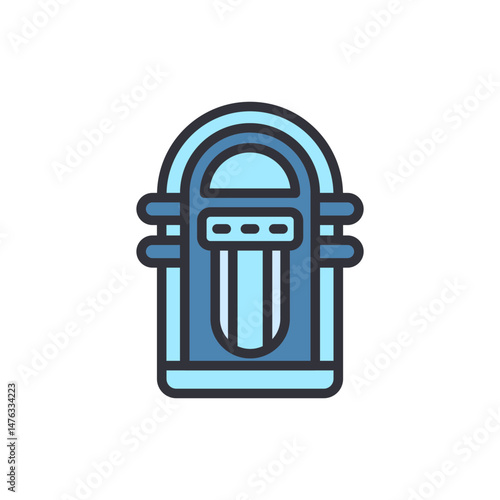 Classic Jukebox Icon For Retro Music And Entertainment Era Illustration