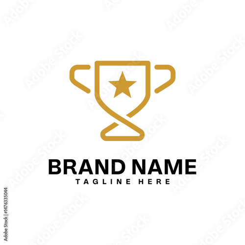 trophy logo design trophy logo for tournament winners and championship awards