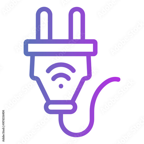 smart plug Gradient icon