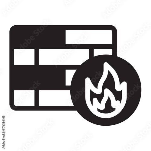 firewall glyph icon