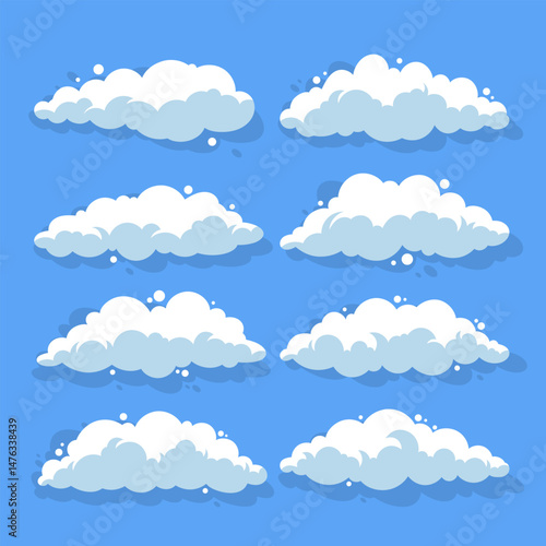 Cartoon Clouds Vector Set