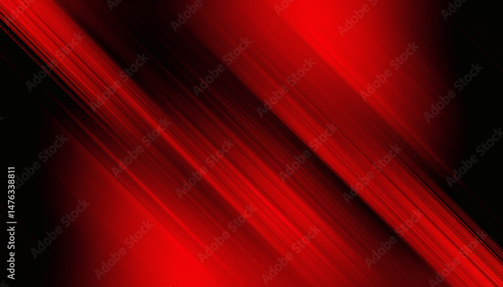 Fototapeta premium Red and black light gradient pattern with textured floor and wall metallic surface for modern architectural design background