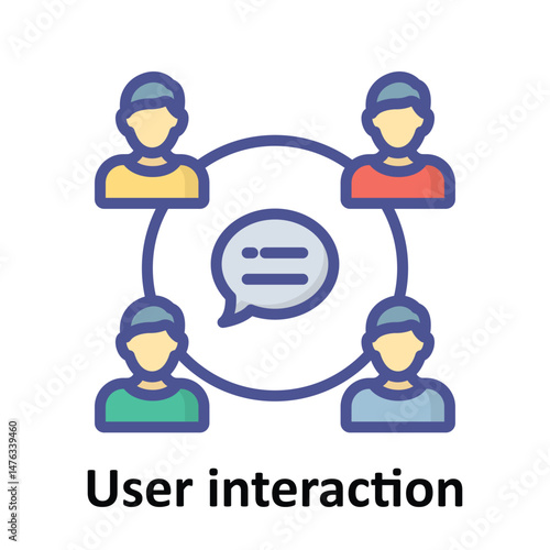 User interaction Vector icon which can easily modify or edit