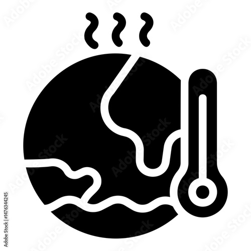 global warming Solid icon
