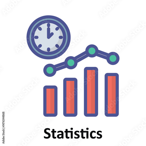 Statistics Vector icon which can easily modify or edit